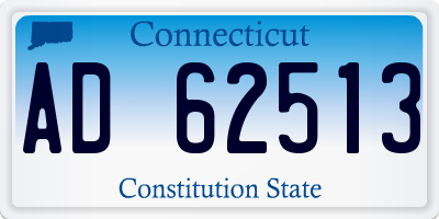 CT license plate AD62513