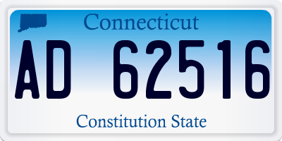 CT license plate AD62516