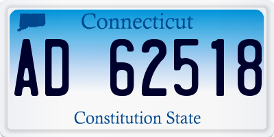 CT license plate AD62518