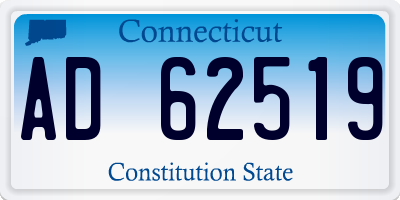 CT license plate AD62519