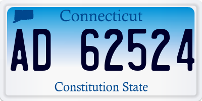 CT license plate AD62524