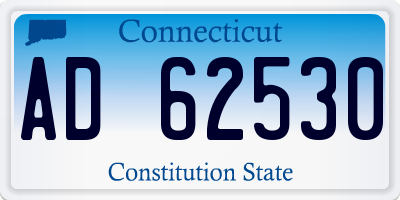CT license plate AD62530