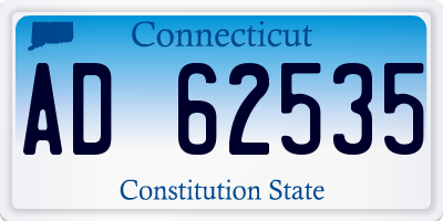 CT license plate AD62535
