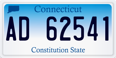 CT license plate AD62541