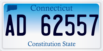 CT license plate AD62557
