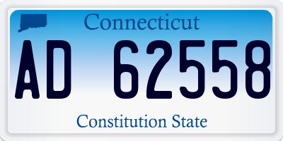 CT license plate AD62558