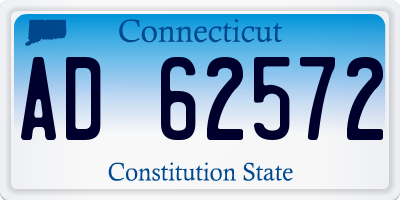 CT license plate AD62572