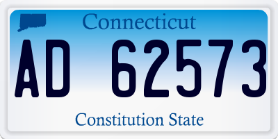 CT license plate AD62573