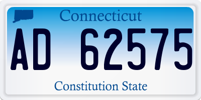 CT license plate AD62575