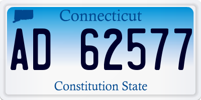 CT license plate AD62577