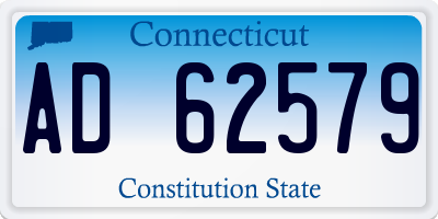 CT license plate AD62579