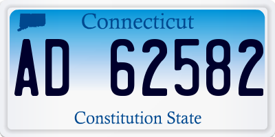 CT license plate AD62582
