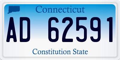 CT license plate AD62591