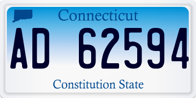 CT license plate AD62594