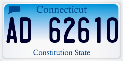 CT license plate AD62610