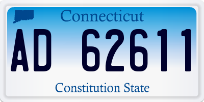 CT license plate AD62611