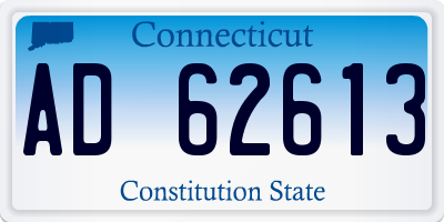 CT license plate AD62613