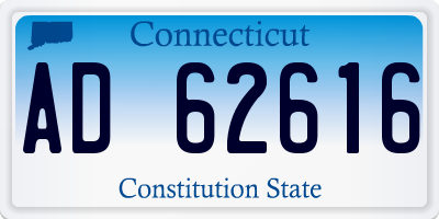 CT license plate AD62616