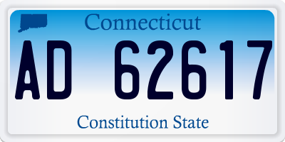 CT license plate AD62617