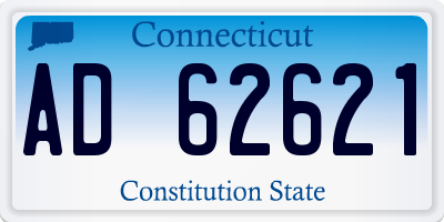CT license plate AD62621