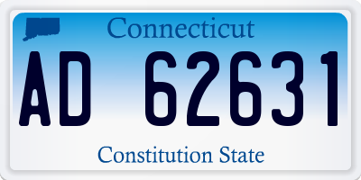 CT license plate AD62631