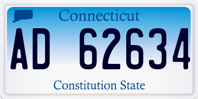 CT license plate AD62634