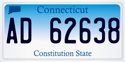 CT license plate AD62638