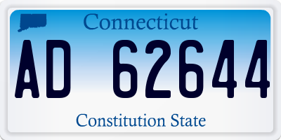 CT license plate AD62644