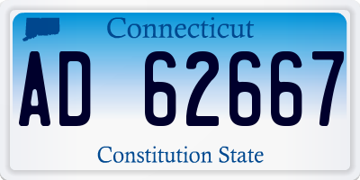 CT license plate AD62667