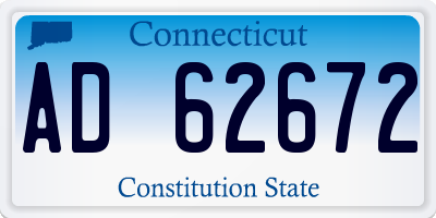 CT license plate AD62672