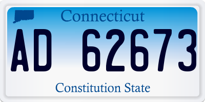 CT license plate AD62673