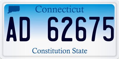 CT license plate AD62675