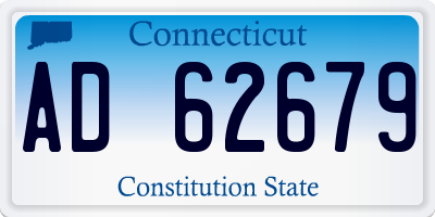 CT license plate AD62679