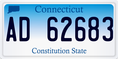 CT license plate AD62683