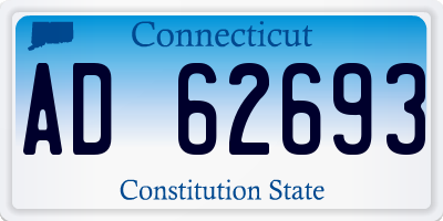 CT license plate AD62693