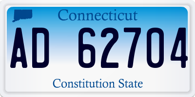 CT license plate AD62704