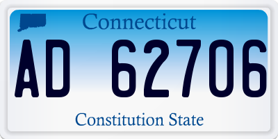 CT license plate AD62706