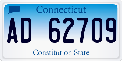CT license plate AD62709
