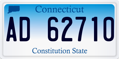 CT license plate AD62710