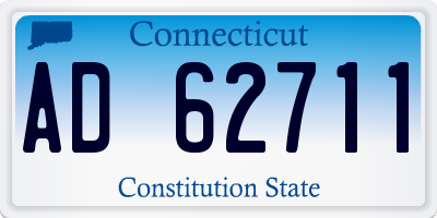 CT license plate AD62711