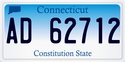 CT license plate AD62712