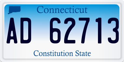 CT license plate AD62713