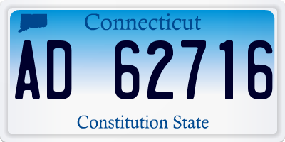 CT license plate AD62716