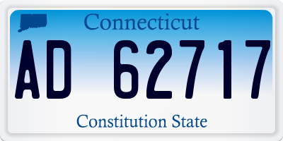 CT license plate AD62717