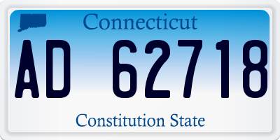 CT license plate AD62718
