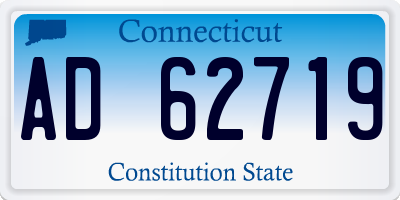 CT license plate AD62719
