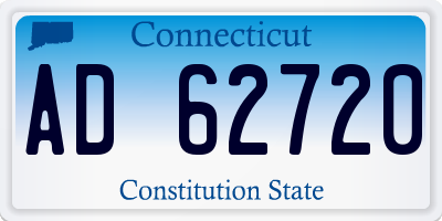 CT license plate AD62720