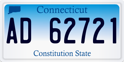 CT license plate AD62721