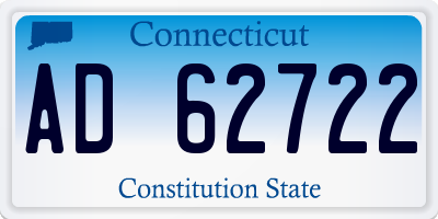 CT license plate AD62722