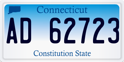CT license plate AD62723